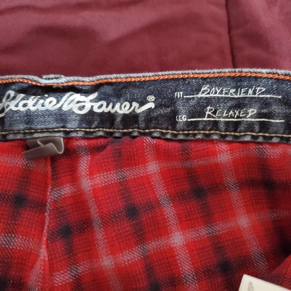 Eddie Bauer women's flannel lined jeans petite 2
